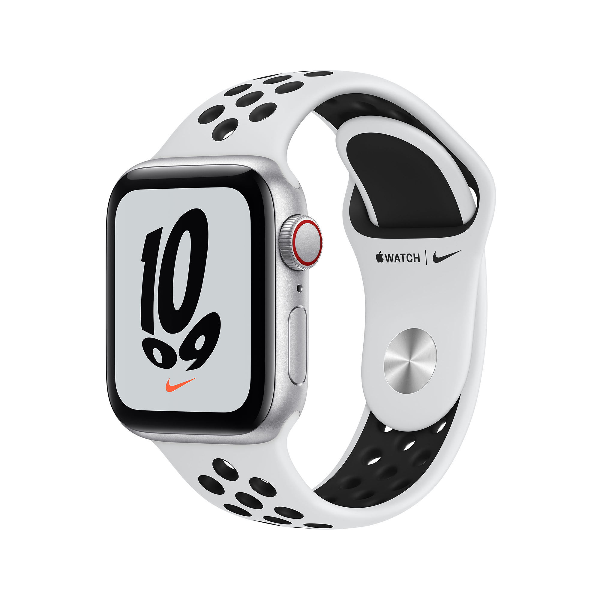Apple Watch SE Nike met 4G (40mm) - zilver - met platina/zwart Nike ...